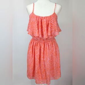 Lilly Pulitzer for Target Pink Orange Sleeveless Tiger Stripes Mini Dress Small